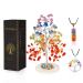 Chakra Tree of Life - Wrapped On Natural Geode Agate Slice Base w/Tree of Life Necklace - Chakra Decor Crystals and Healing Stones Feng Shui Tree Seven Chakra Tree 7 Chakra Tree Bonsai Tree Silver