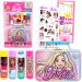 Barbie Lip Balm Set - Bundle with 4 Moisturizers with Swirl Flavors Carrying Tin Stickers and More | Barbie Lip Balm Kit for Kids
