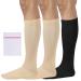 360 RELIEF - Flight Compression Socks Supports | Blood Circulation Travel Work 4XL 2Beige+1Black