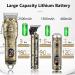 Soonsell Hair Clippers for Men - Professional Cordless Barber Set for Close Cutting Beard & Nose Trimming with T-Blade Trimmer, LCD Display (Bronze) - Buy Online on GoSupps.com