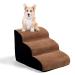 3 Tiers Foam Dog Ramps/Steps,15.7 inch High,Non-Slip Dog Stairs,Dog Ramp,Soft Foam Dog Ladder,Best for Dogs Injured,Older Cats,Pets with Joint Pain,with 1 Dog Rope Toy (Coffee), gray(BO-JJC5575-COF)