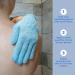 Fine Lines Exfoliating Shower Gloves - Blue | Dead Skin Remover Mitt | Body Scrub with Hanging Hoops - Buy Online on GoSupps.com