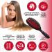 Hair2Heart Pneumatic Brush for Hair Extensions - Professional Ionic Hairbrush with Natural Bristles for Tangle-Free Styling | Black-Red - Buy Online on GoSupps.com