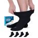 Doctor's Select Diabetic Socks for Men and Women - 4 Pairs | 1/4 Diabetic Socks Women | Neuropathy Socks for Men Black - 4 Pairs Large