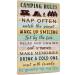 Putuo Decor Camping Decor, Retro Wall Poster Plaque Outdoor Sign for Bar, Campsite, Lake House, Cabin, 12x8 Inches Aluminum Metal Sign - Camping Rules Camping Rules 1