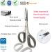 PAFASON Stainless Steel Mustache Beard Trimming Scissor Set with Safety Cover and Leather Pouch - Buy Online on GoSupps.com