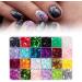 Harilla Nail Art Sequins Manicure Nail Glitter for Women Girls Sequins Beads 24 Grids Nail Decals for Nails Tools Jewelry Making - Buy Online on GoSupps.com