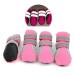 Zunea paw protection dog boot summer slide-resistant small dog shoes adjustable reflective soft breathable mesh puppies heat-resistant for hot streets XL (4 Pack) rose