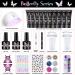 SXC Cosmetics Poly Extension Gel Nail Kit - 10 Translucent Colors - 15ML All-in-One Nail Enhancement Set - Butterfly Series - Buy Online on GoSupps.com
