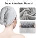 2 Pack Microfiber Hair Towel Wrap for Women - Super Absorbent Quick Dry Turban for Curly Long & Thick Hair - Sky Blue 10x26 - Buy Online on GoSupps.com