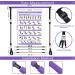 Goocrun Portable Pilates Bar Kit with 6 Resistance Bands for Full-Body Workouts - Home Gym Equipment for Men and Women - Purple - Buy Online on GoSupps.com