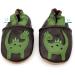 Dotty Fish Soft Leather Baby Shoes for Boys | Non-Slip Toddler Shoes | Green Dinosaur Design | 4-5 Years - Buy Online on GoSupps.com