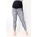 Maternity Zigzag Leggings Over Bump | Multicolored Chevron Print | No See Through Pregnancy Yoga Wear (M Black & White) - Buy Online on GoSupps.com