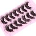 Geeneiya 20MM 8D Dramatic Fluffy Mink False Eyelashes Pack - 7 Pairs | CC Curl Long Thick Volume Wispy Natural Fake Eyelashes - Buy Online on GoSupps.com