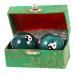 Frcolor 2st health massage handball stress balls stress balls Chinese health balls massage devices stress ball massage ball rolling balls for hand exercises massage roller balls