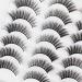 Buy 3D Cat Eye Lashes | 14 Pairs Faux Mink Eyelashes - Reusable Thin Band Perfect for a Glam Look! - Buy Online on GoSupps.com