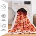 Orange Plaid Sherpa Throw Blanket 60x80 - Cozy & Soft Reversible Flannel Fleece for Couch, Bed & Sofa - Adults Men Women - Buy Online on GoSupps.com