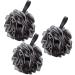 Loofahs Bath Shower Scrub Exfoliating Body Brush Pouf Scrubber Sponge Ball Mesh Bath loofah 3 Pack Black 3 Pack