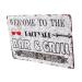 Yardenfun 1pc Tin Painting Beer Signs Antique Decor Retro Decor Backyard Quote Sign Metal Sign Coffee Plaque