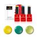 "Bluesky Gel Nail Polishes Brights Bicycle Yellow 80576 Limeade 80550 Art Basil 80615 3 x 5ml Yellow Green (Requires Curing Under UV LED Lamp) Bicycle Yellow 80576 5.00 ml (Pack of 3)