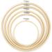 Aoibrloy 5 Pieces Embroidery Hoop Set  5 Size Bamboo Cross Stitch Hoop 5 Inch to 10 Inch Circle Embroidery Ring for Embroidery  Cross Stitch  Sewing 5PCS 5Sizes