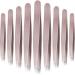 12 Pieces Eyebrow Tweezers Stainless Steel Slant Tip Tweezers Facial Hair Eyebrow Precision Tweezers for Men and Women (Rose Gold)