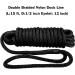 Amarine Made Double Braided Nylon Dock Lines - 4840 lbs Breaking Strength - 15 ft x 1/2 inch - 4 Pack - Marine Mooring Rope for Boat Dock - Black - Buy Online on GoSupps.com