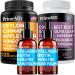 Ceylon Cinnamon (1pk) Liquid Collagen Biotin (2pk) Nitric Oxide (1pk) Supplement Bundle - Potent Vitamins for Heart Hair Skin Nails Metabolism & Immune Support - Non-GMO Vegan Gluten-Free