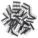 Buy 40 C-Shaped 6D Hair Extension Buckles | 2nd Gen Hair Extension Tools - Black Buckles for Easy Use - Buy Online on GoSupps.com