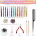 Xinzistar 14 Colors 2800 Strands Hair Tinsel Extension Kit Holographic Sparkle Hair Glitter Strands Rainbow Coloured Hair Extensions Fairy Dazzle Hair Extension for Festival Women Girls Kids Party - Buy Online on GoSupps.com