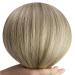 Youngsee Clip In Extensions - Real Hair Ombre 50cm Balayage Medium Brown & Platinum Blonde - 120g 7pcs - Premium Quality Hair Extensions - Buy Online on GoSupps.com
