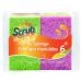 SCRUBIT Cellulose Scrub Sponge - Kitchen Cleaning Sponges for Dishes,Pans,Pots & More- 6 Pack Dishwashing Sponges - Colors May Vary