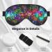 Bright Colorful Art Print Unisex Sleep Mask - Double-Sided Eye Mask for Sound Sleep & Skin Care - Buy Online on GoSupps.com