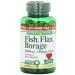 Nature's Bounty Fish Flax Borage 1200 mg 72 Rapid Release Softgels