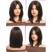 Wokestar Short Black Bob Wig with Fringe - Synthetic Heat Resistant Hair for Women - Buy Online on GoSupps.com