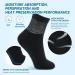 LIN Diabetic Socks for Men & Women - Non-Binding Circulatory Extra Wide Top - 12 Pairs Quarter/Black - Ideal for Edema, Neuropathy & Lymphedema - Size 9-11 - Buy Online on GoSupps.com