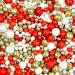 Luxury Red white metallic gold sprinkles valentines anniversary love wedding team football party decoration birthday edible pearls for cupcakes cakes cake topper balls Christmas SANTAS SLEIGH