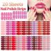 SILPECWEE 20 Red Glitter Solid Nail Wraps for Women - Self Adhesive Nail Polish Stickers with Nail File - Nail Art Decals for Fingernails - Buy Online on GoSupps.com