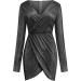 Shop Se-Grazing Women s Evening Dresses | Sexy V-Neck Sheer Foil Glitter Irregular Hem Styles - Buy Online on GoSupps.com