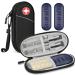 MEDMAX Insulin Cooler Travel Case with 2 Ice Packs - Portable Water Resistant Insulated Diabetic Medication Organizer Carrying Cooling Bag for Insulin Pen and Other Diabetic Supplies (Black)