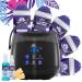 Bella Verde Waxing Kit - Home Wax Kit for Women and Men - Wax Warmer with LED display - 5 Packs of Wax Beads - Wax Pot - Pre & Post Wax Spray 20 Wood Sticks - Hard Wax Beans for Brazilian Body Legs Eyebrows Face Lips Armpits black