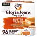 Gloria Jean's Coffees Butter Toffee, Single-Serve Keurig K-Cup Pods, Flavored Medium Roast Coffee, 96 Count, 24 Count (Pack of 4) Butter Toffee 24 Count (Pack of 4)