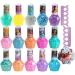 Non-Toxic Little Mermaid Peel-Off Nail Polish Set for Kids - 18 Glittery Colors | Safe Water-Based Formula | Quick Dry Gift Kit for Girls Ages 3+ | Eco-Friendly - Buy Online on GoSupps.com