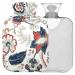 NAANLE hot hot water bottle with cover ethnic paisley flower transparent hot water bottle hot water bottle to relieve back pain handfoot warmers neck-hot and cold therapy 1 l