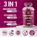 Calm Magnesium Gummies 500mg with Vitamin D3 & K2 - Relaxation Supplement for Adults - Vegan & Gluten-Free - Natural Grape Flavor - Buy Online on GoSupps.com