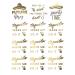 Bride to Be Gold Metallic Temporary Tattoos - 100+ Designs for Bachelorette & Engagement Party - Buy Online on GoSupps.com