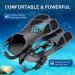 BOMCET Snorkel Fins - Compact Adjustable Swim Flippers for Adults - Short-Blade Diving Fins for Efficient Swimming - Ideal for Snorkeling & Travel - X/L 9-13 - Buy Online on GoSupps.com