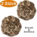Jjstar 2-Piece Hair Part with Rubber Band | Dutt Hair Tie & Hair Extensions for Messy Buns & Ponytails - Perfect for Women & Girls in Brunette & Ash Blonde - Buy Online on GoSupps.com