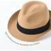 Unisex Straw Fedora Sun Hat | Packable Roll-Up Design | Khaki-Black | Medium-Large - Buy Online on GoSupps.com