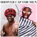 Waterproof Reusable Shower Cap for Men with Dreadlocks, Braids, Curls - 3 Colors (Plaid Pattern) - Buy Online on GoSupps.com